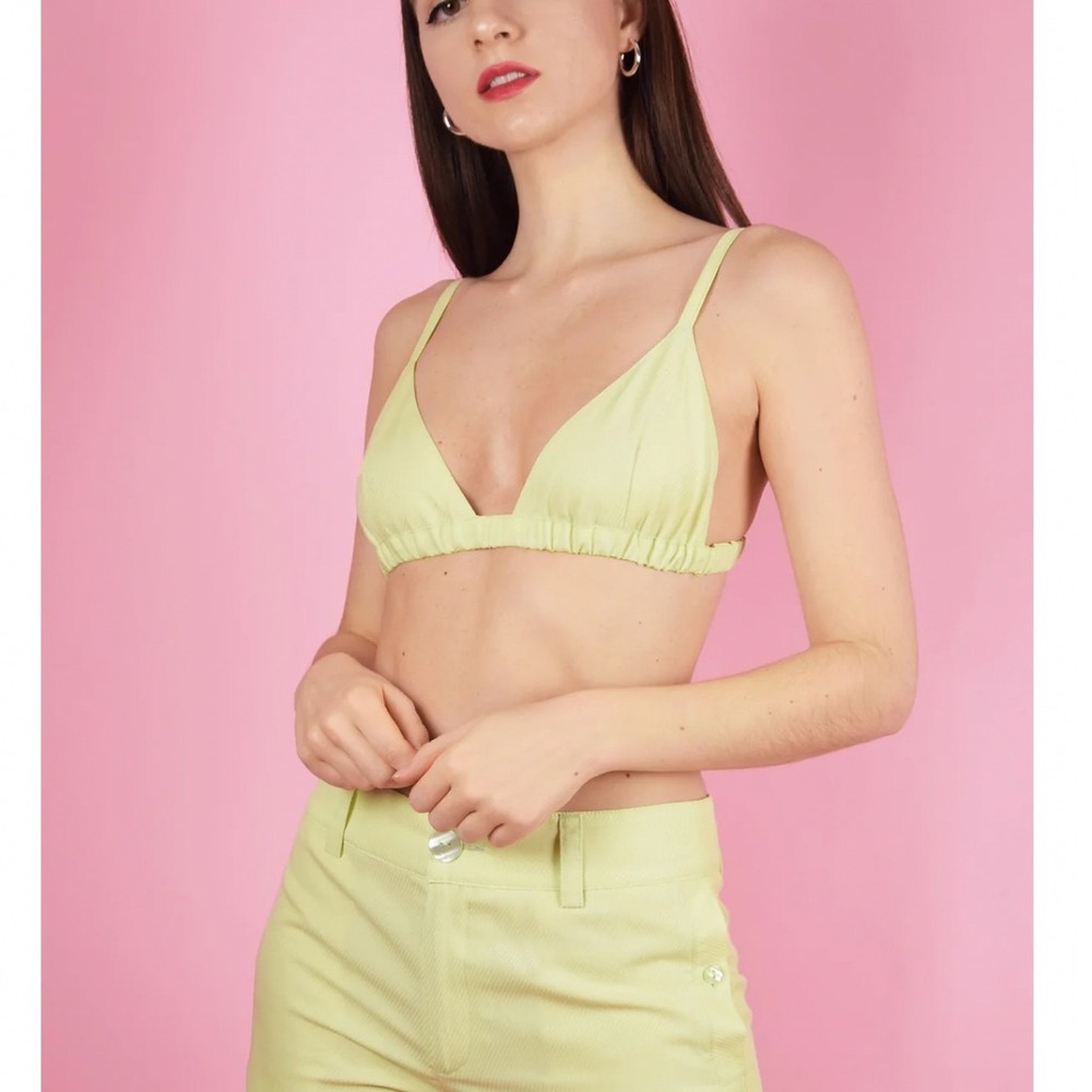 36 Point‎ 5 Blonde Gone Rogue Ocean Drive Elastic Bralette Upcycled